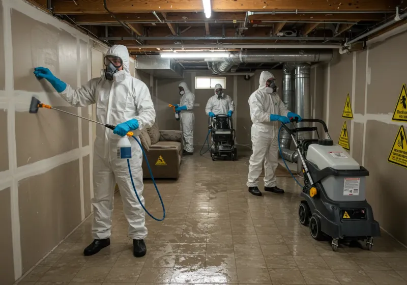 Basement Moisture Removal and Structural Drying process in Minor, AL